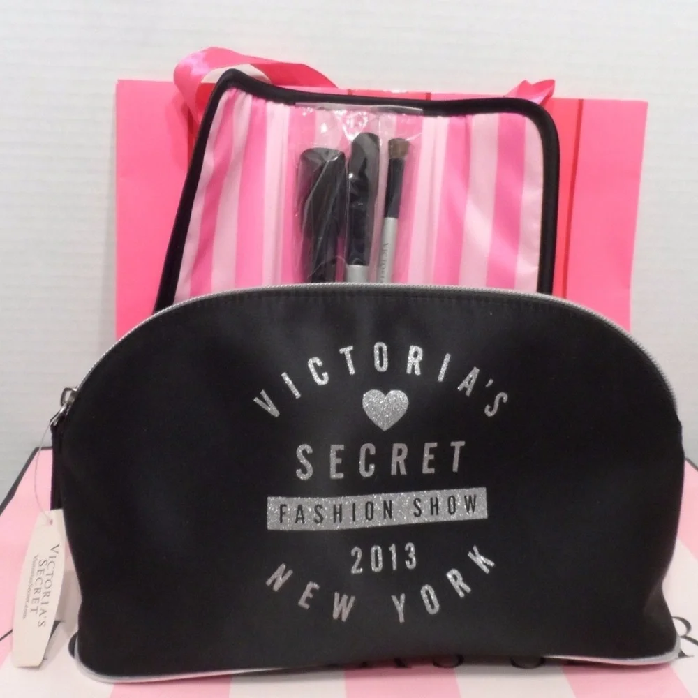 NWT Victoria’s Secret Official Fashion Show 2013 Make-Up Bag & Brush Set